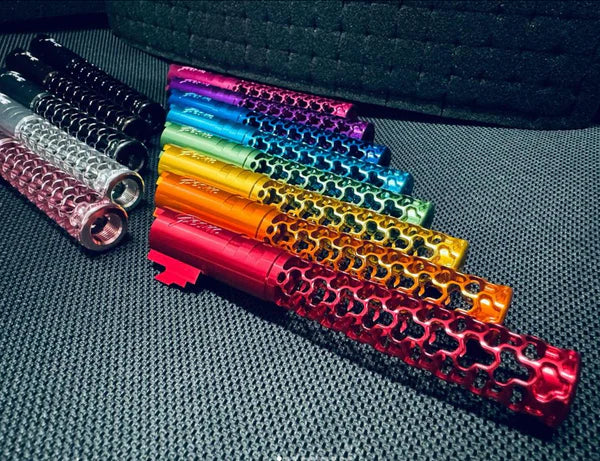 Dr. Black "Favos" Custom Aluminum Outer Barrel for Tokyo Marui 5.1 Hi-CAPA (Blue)