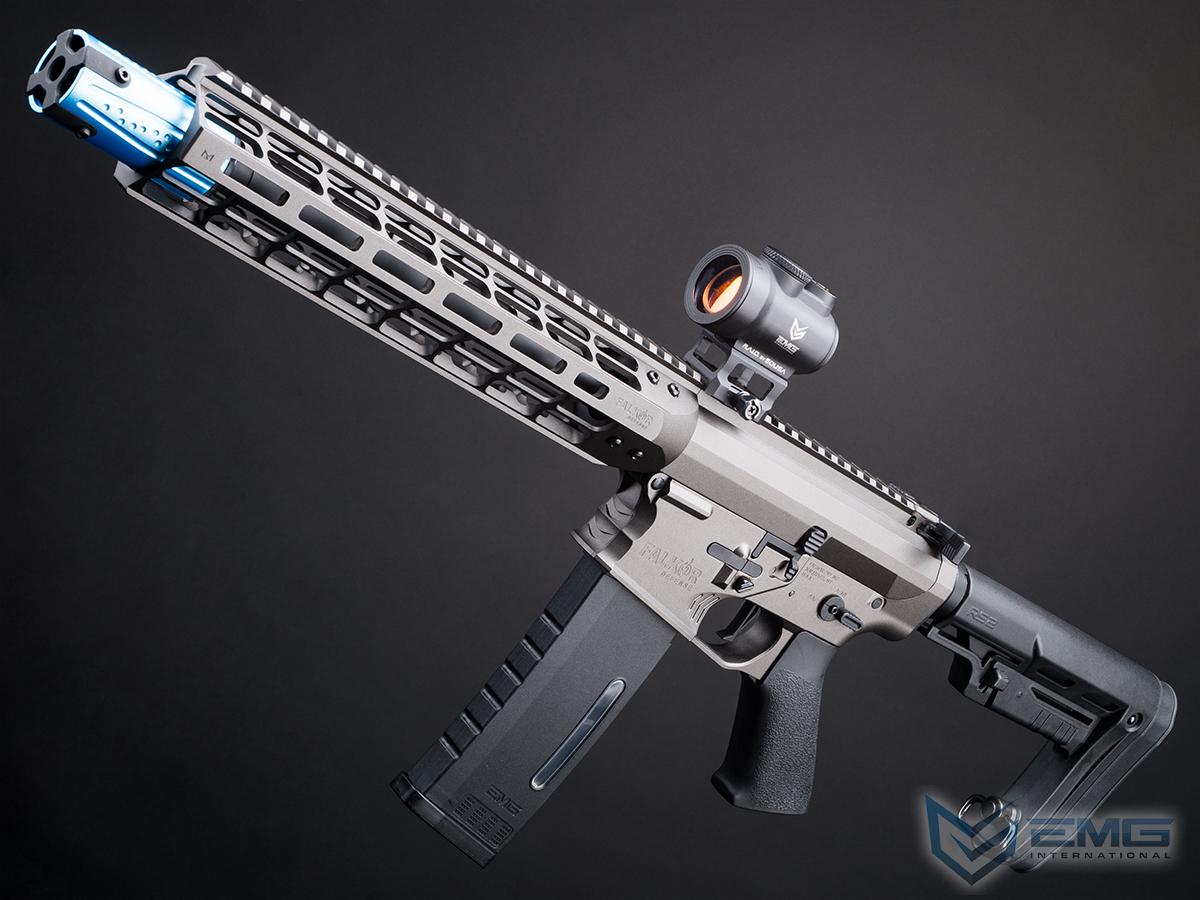 EMG Falkor Blitz SBR AR-15 Airsoft AEG Rifle w/ Edge II Gearbox and E-Shooter MOSFET (Color: Grey / Gun Only)