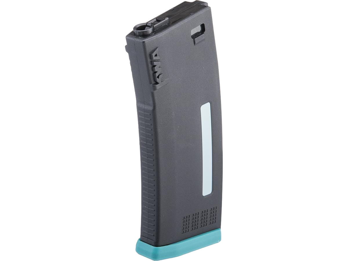 KWA MS120 120rd Polymer Midcap Magazine for M4 / M16 Series Airsoft AEG Rifles (Color: Midnight Mint/Ice/Teal)