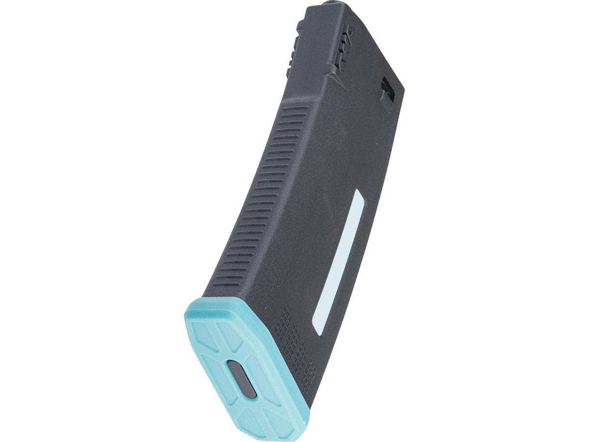 KWA MS120 120rd Polymer Midcap Magazine for M4 / M16 Series Airsoft AEG Rifles (Color: Midnight Mint/Ice/Teal)