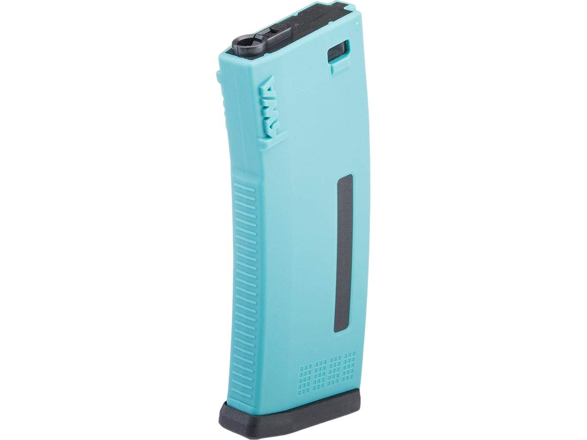 KWA MS120 120rd Polymer Midcap Magazine for M4 / M16 Series Airsoft AEG Rifles (Color: Midnight Mint/Ice/Teal)