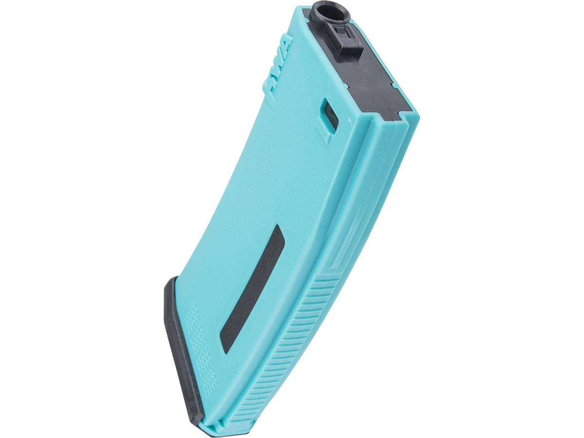 KWA MS120 120rd Polymer Midcap Magazine for M4 / M16 Series Airsoft AEG Rifles (Color: Midnight Mint/Ice/Teal)