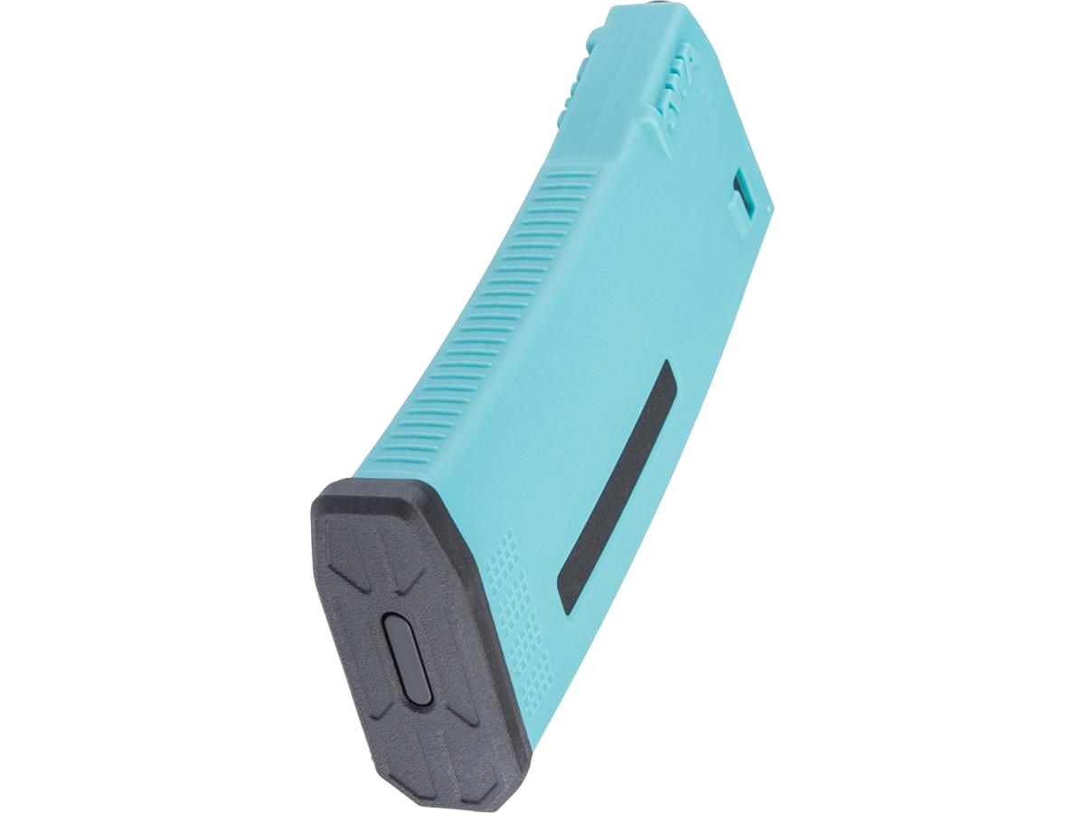 KWA MS120 120rd Polymer Midcap Magazine for M4 / M16 Series Airsoft AEG Rifles (Color: Midnight Mint/Ice/Teal)