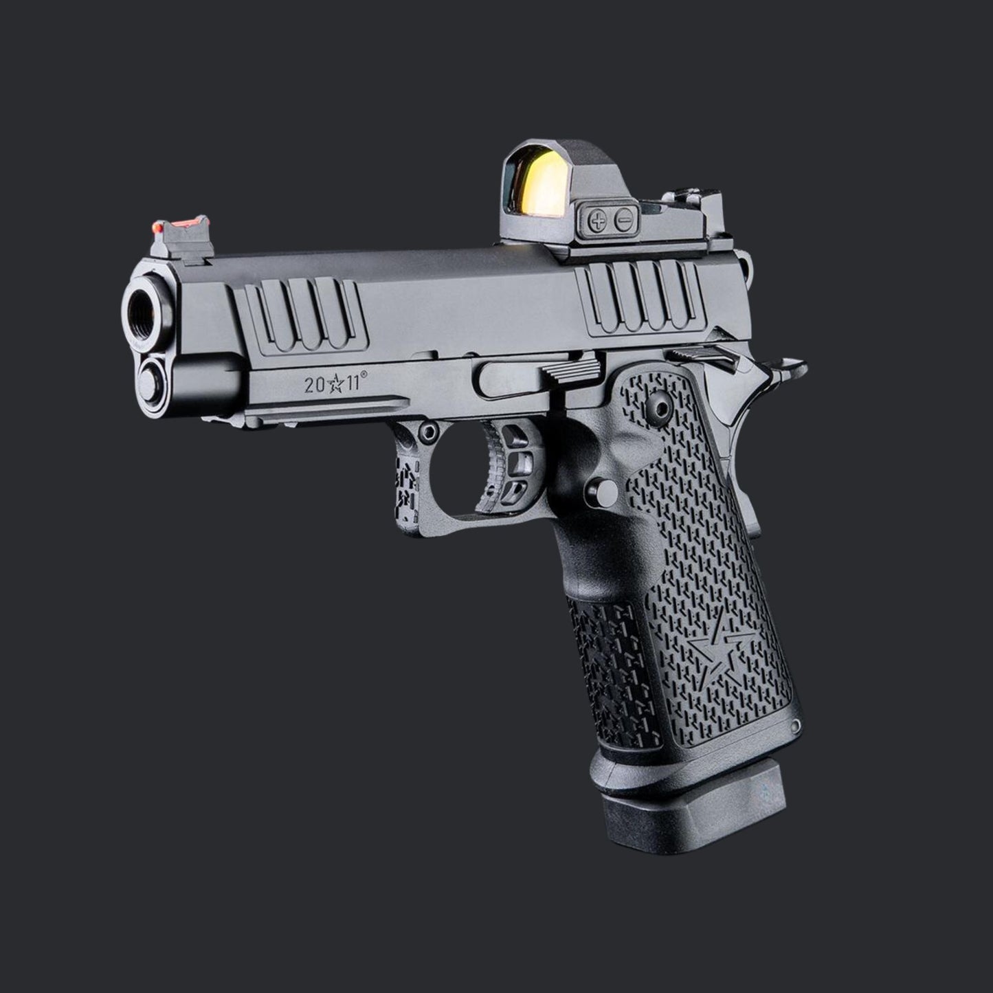 EMG Helios Staccato Licensed P 2011 Gas Blowback Airsoft Pistol (Model: VIP Grip / Standard / Green Gas / Gun Only)