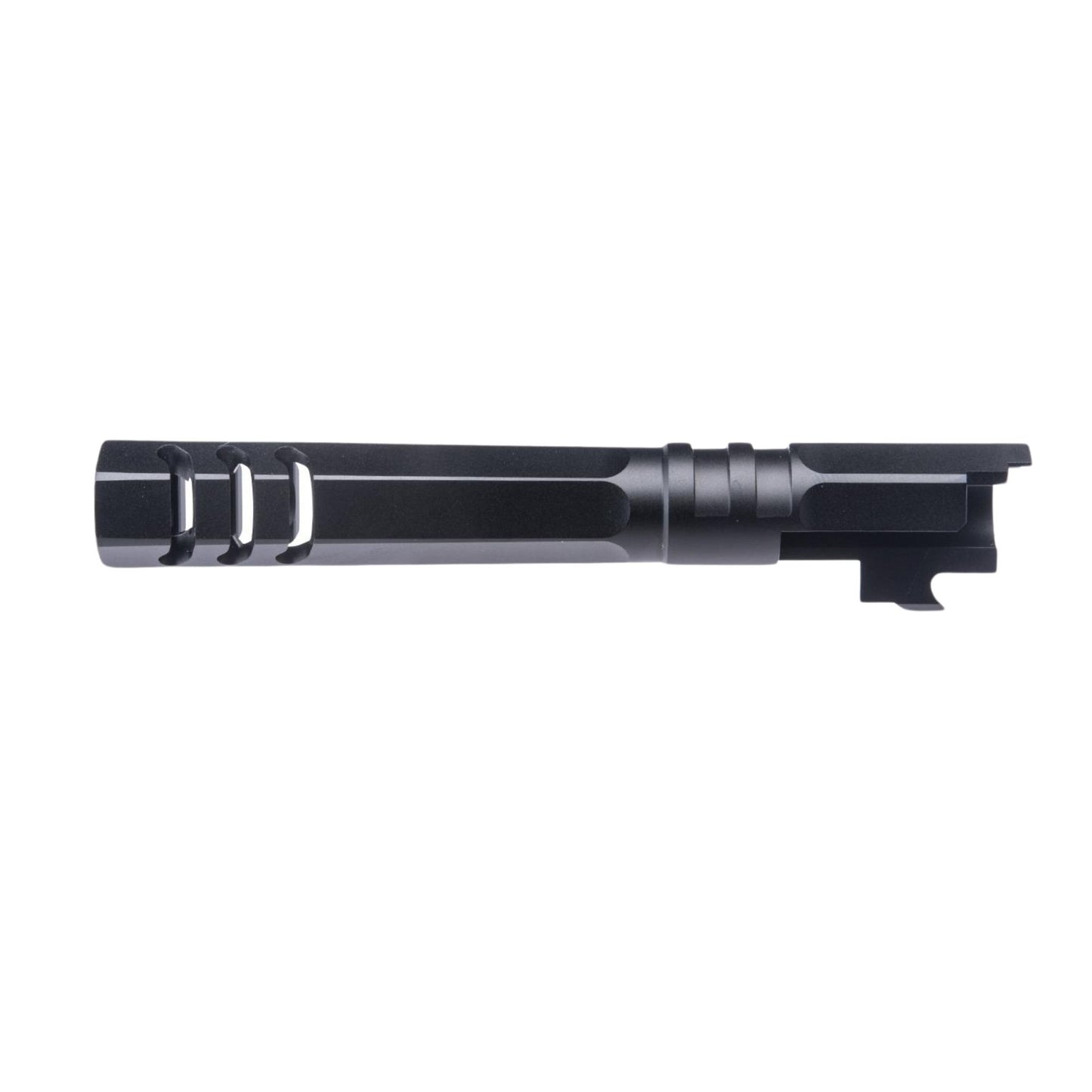 EDGE Custom CNC HEXA Outer Aluminum Barrel for Tokyo Marui 1911 / Hi-CAPA Gas Blowback Airsoft Pistols (Color: Black)