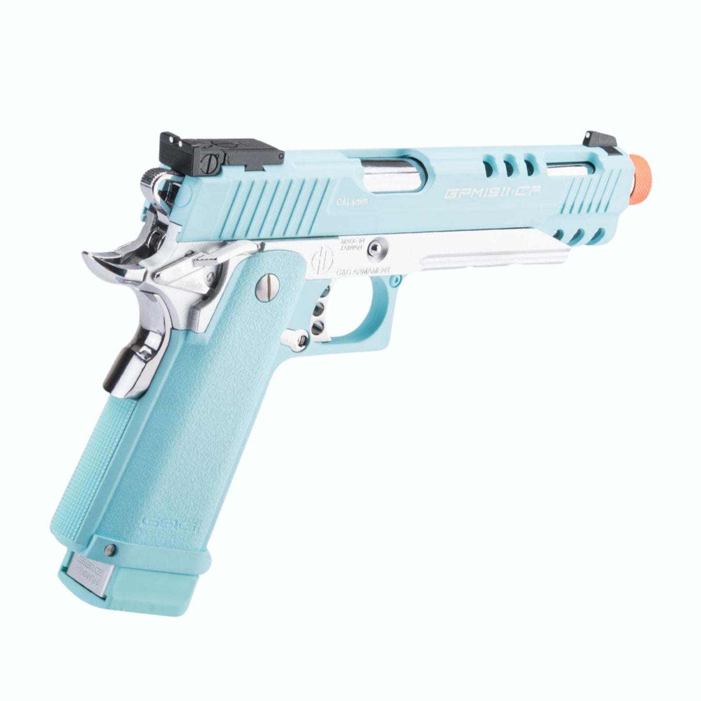 G&G GPM1911 CP Gas Blowback Airsoft Pistol w/ Hard Case (Color: Macaron Blue)