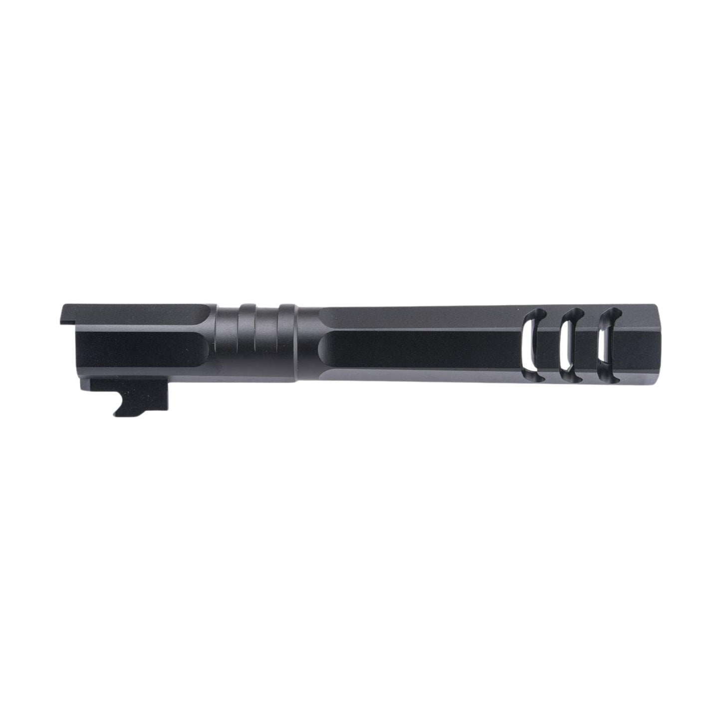 EDGE Custom CNC HEXA Outer Aluminum Barrel for Tokyo Marui 1911 / Hi-CAPA Gas Blowback Airsoft Pistols (Color: Black)