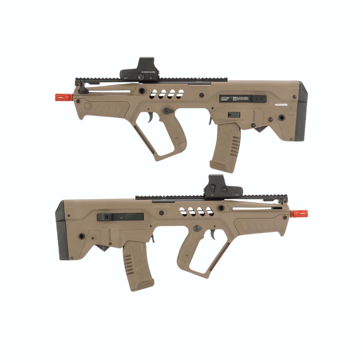 IWI Tavor CTAR Flat Top Short Barreled Airsoft AEG with Inline MOSFET FCU (Color: Dark Earth)