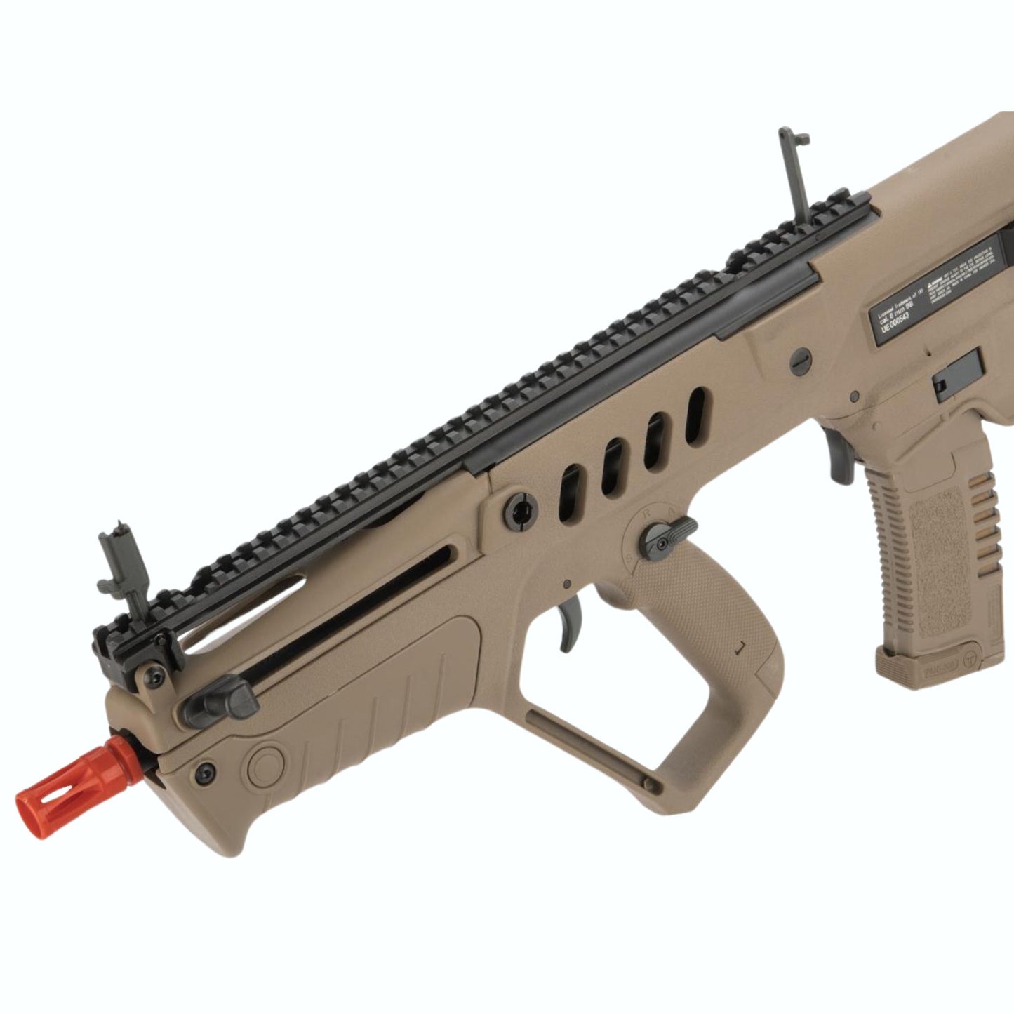 IWI Tavor CTAR Flat Top Short Barreled Airsoft AEG with Inline MOSFET FCU (Color: Dark Earth)