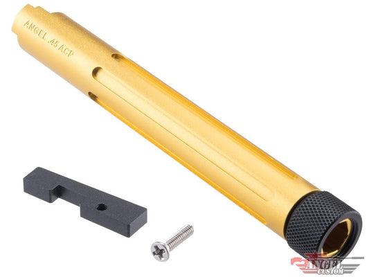Angel Custom CNC Aluminum Fluted Outer Barrel for TM / AW Custom Hi-Capa 5.1 Series Airsoft GBB Pistols (Color: Gold)