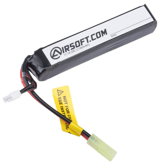 Airsoft.com 11.1v High Performance Airsoft Battery (Model: Small Tamiya / 1100mAh)