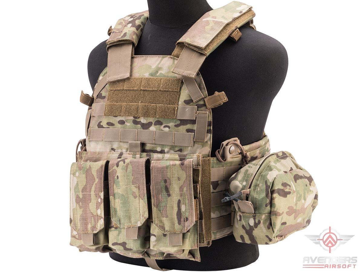 Avengers 6D9 Tactical Vest with Magazine and Radio Pouches (Color: Multicam)