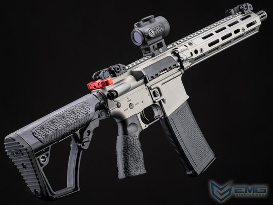 EMG Helios Daniel Defense Licensed MK18 RIII Airsoft AEG Rifle w/ CYMA Platinum Gearbox (Color: Gunmetal Grey / 350 FPS / Gun Only)