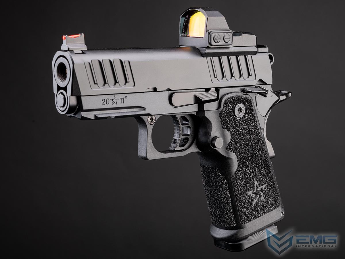 EMG Helios x Staccato CS Compact 2011 Gas Blowback Airsoft Pistol w/ Master Grip (Model: Black / Gun Only)
