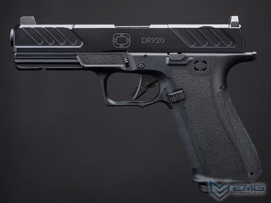 EMG x Shadow Systems DR920 MIL/LE Model Full Size Airsoft Gas Blowback Pistol (Color: Black)