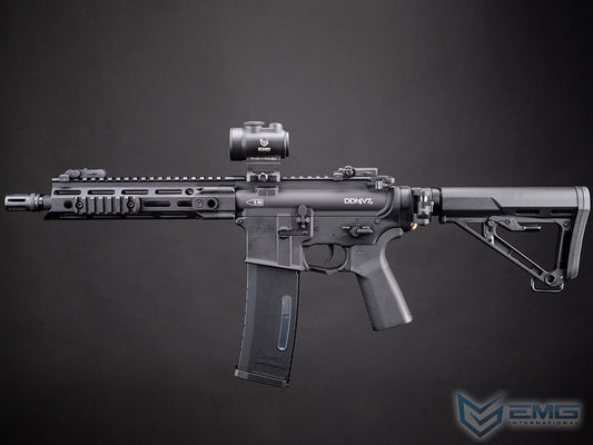 EMG x Daniel Defense DDM4 V7P Pistol AEG Airsoft Rifle w/ Artemis Gearbox & E-Shooter ETU (Color: Black)