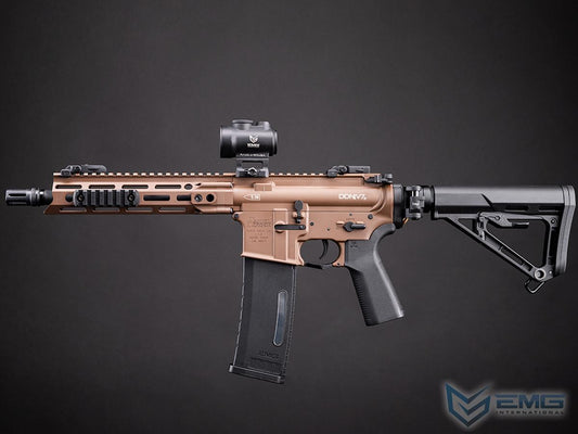 EMG x Daniel Defense DDM4 V7P Pistol AEG Airsoft Rifle w/ Artemis Gearbox & E-Shooter ETU (Color: Mil Spec +)