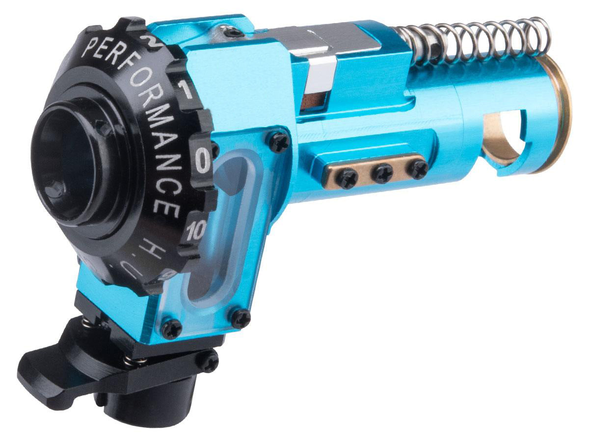 EMG / Maxx Model CNC Aluminum Hopup Chamber for M4 / M16 Series Airsoft AEG Rifles (Model: M4A / EMG Blue)