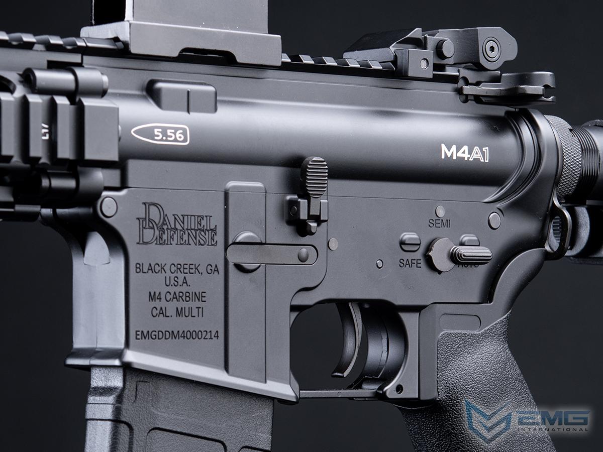 EMG Daniel Defense Licensed DDM4A1 Carbine Airsoft AEG Rifle w/ CYMA Platinum QBS Gearbox (Color: Black / 400 FPS / Gun Only)