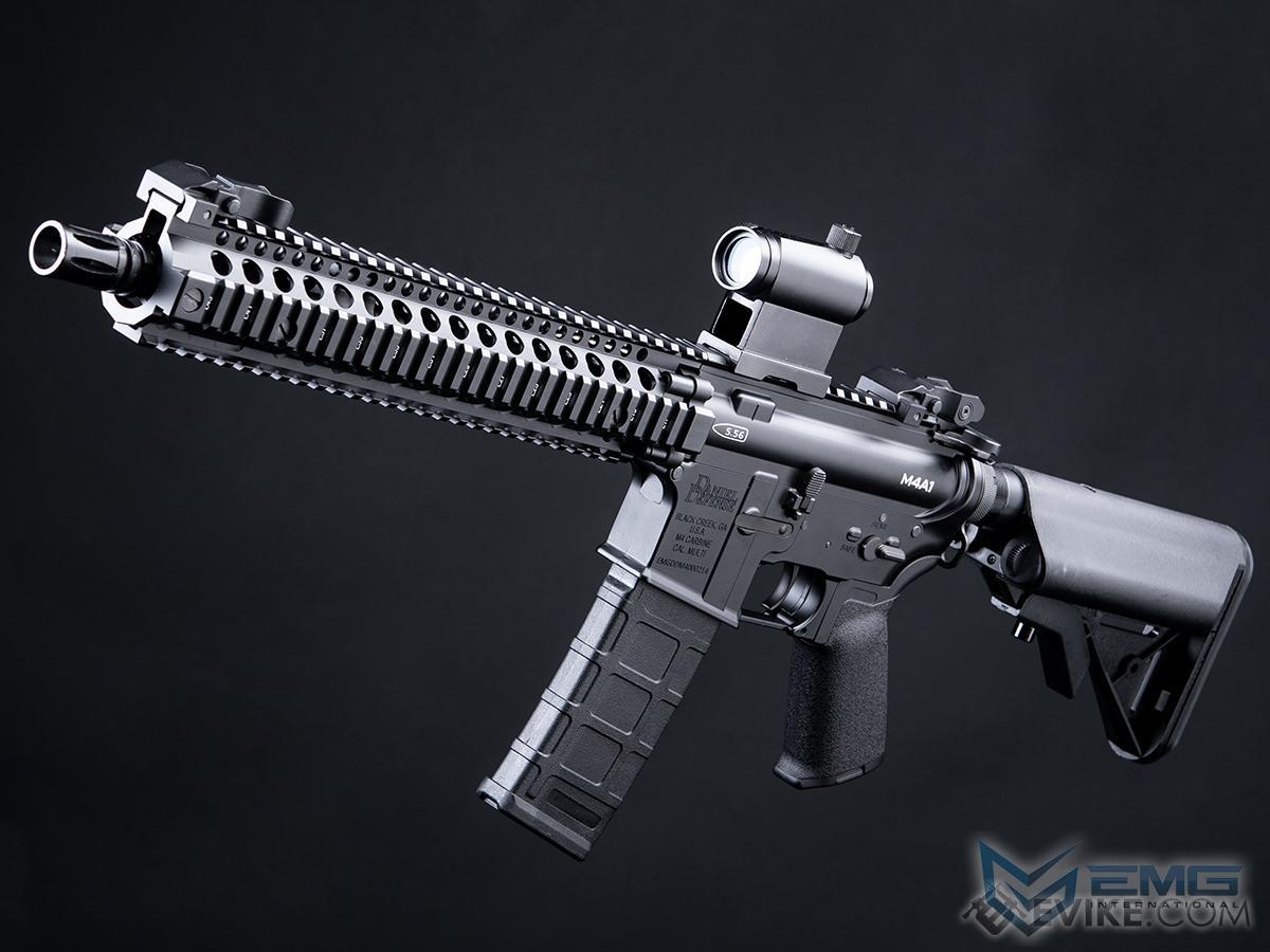 EMG x Daniel Defense DDM4A1 Carbine Airsoft AEG Rifle - CYMA w/ Platinum QBS Gearbox (Color: Black / 400 FPS / Gun Only)