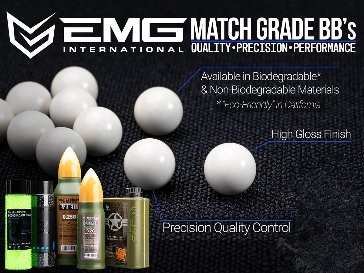 EMG International Match Grade Biodegradable 6mm Airsoft BBs - 5000 Rounds (Weight: .23g)