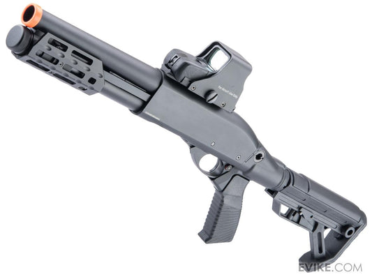 Golden Eagle M870 Gas Powered 3/6 Shot Pump Action Shotgun w/ M-LOK Handguard (Color: Black / CQB)