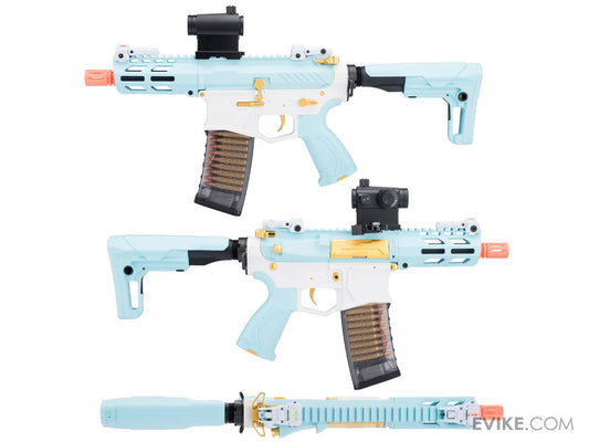 G&G Combat Machine CM16 CQB Batto Airsoft M4 AEG Rifle (Color: Macaron Blue)