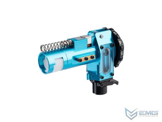 EMG x Maxx Model CNC Aluminum Hopup Chamber for M4 Airsoft AEG Rifles (Model: M4E / EMG Blue)