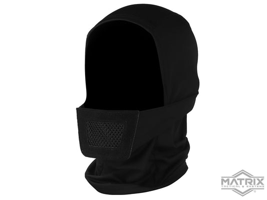 Matrix Knight Balaclava Headgear w/ Mesh Mouth Protector (Color: Black)