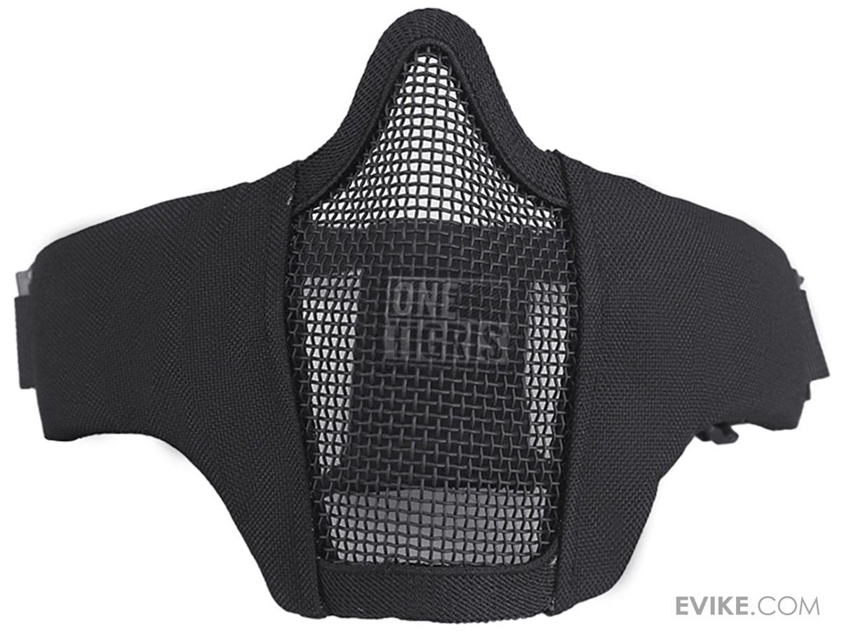 OneTigris Scream Low Profile Padded Airsoft Lower Half Face Mask (Color: Black / 6")