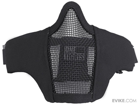 OneTigris Scream Low Profile Padded Airsoft Lower Half Face Mask (Color: Black / 6")