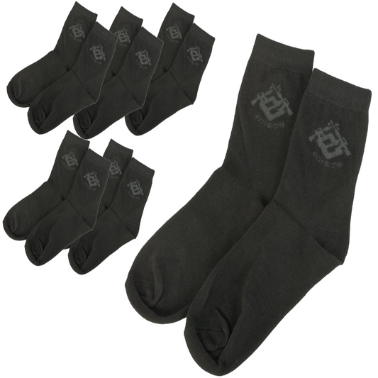 Evike.com Performance EDW Tactical Socks - Black (6 Pairs)