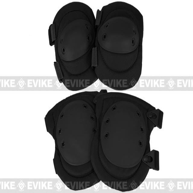 Avengers Special Operation Tactical QD Knee Pad / Elbow Pad Set (Color: Black)