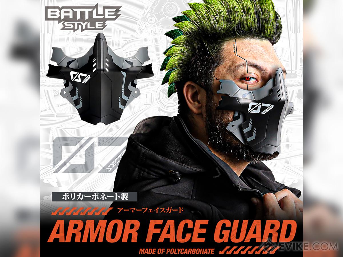 Laylax Battle Style Armor Face Guard (Color: Shadow Black)