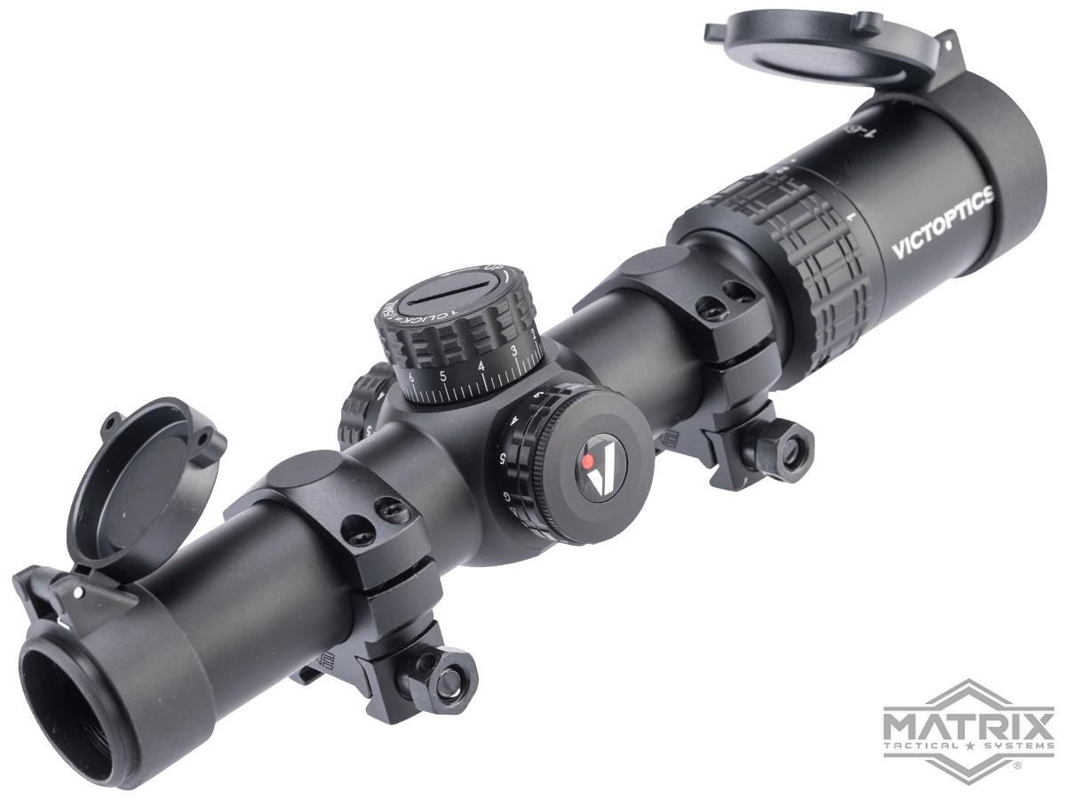 Matrix S6 1-6X24 SFP Illuminated Scope w/ Mounting Rings by Vector Optics (Color: Black)